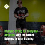 Athlete performing a barbell clean during an Olympic lifting class at Function Health Club in Vancouver, BC