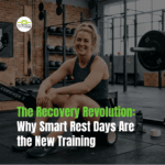 Functional fitness member using a foam roller for active recovery at Function Health Club in Vancouver.